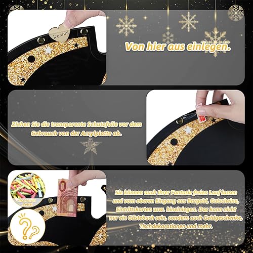 Giftota Livre d'or en bois pour 80e anniversaire (avec 60 cœurs en bois et stylos, livre d'or), cadeau parfait pour 80e anniversaire pour femme et homme, décoration d'anniversaire de 80 ans - Nail Gallerys