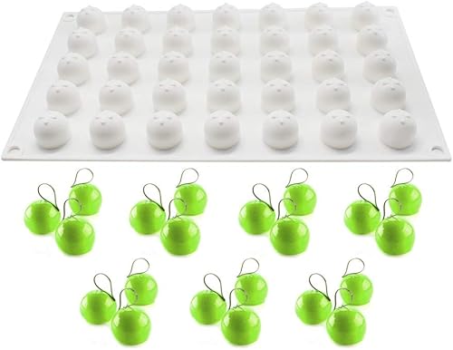 XiaoShenLu Moule en silicone, 35 trous, forme sphérique, blanc, minimaliste, pâtisserie, moule à gâteau - Nail Gallerys