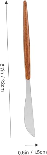 HOLIDYOYO 5pièces Couverts Acier Inoxydable Doré Avec Poignées Bois Style Nordique Pour Repas Raffinés - Nail Gallerys