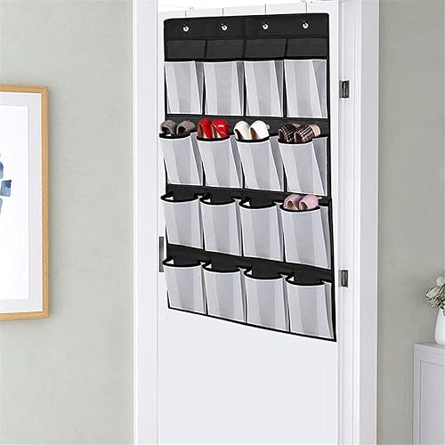 Niktule Organisateur de Chaussures sur la Porte, Organisateur Suspendu et Rangement avec 4 Crochets Solides, Pochette de Rangement Multifonction pour Hommes Femmes Enfants - Nail Gallerys