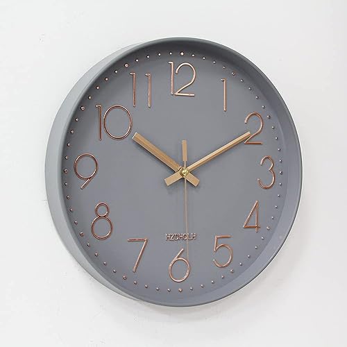 HZDHCLH Horloge murale en bois MDF - 30 cm - Silencieuse - Sans bruit de tic-tac - Moderne - Pour décoration de salon, cuisine, bureau, chambre à coucher - Bois blanc - Nail Gallerys