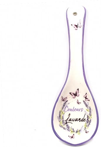 Repose Cuillère aux motifs de Lavandes 23 cm - Nail Gallerys
