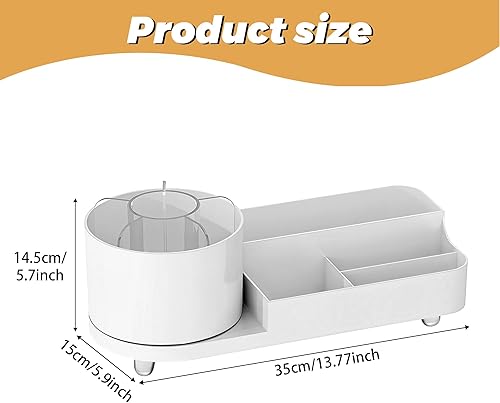 Lacusmall Organiseur de maquillage, compartiment rotatif à 360°, parfait pour l'organisateur de coiffeuse - Nail Gallerys