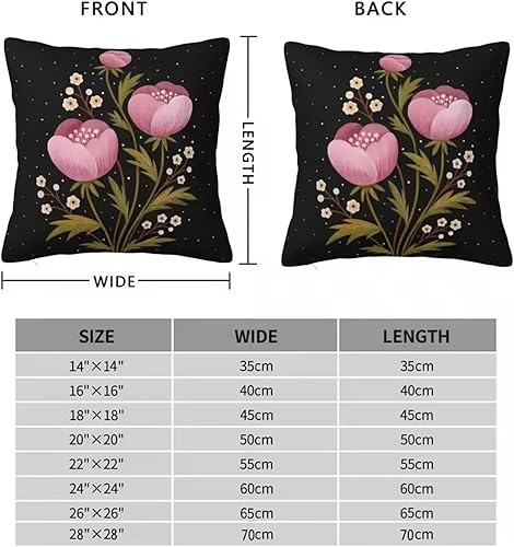 Housses Coussins 45x45 cm,Noir Rouge Lot de 4 Velours Taie d'oreiller Décoratif Canapé,Motif Femme Rose Housse de Coussin Carré pour Maison Salon Chambre Chaise Lit Jardin - Nail Gallerys