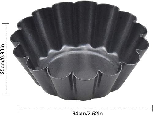 14pcs Moules à Tarte Aux œufs, Antiadhésifs Moules à Tartelettes, Réutilisable Moule à Tarte à Cupcake, Mini Moules à Tartelettes en Acier au Carbone pour Pudding,Cuisson au Four,Muffins (7.5 X 2.3CM) - Nail Gallerys