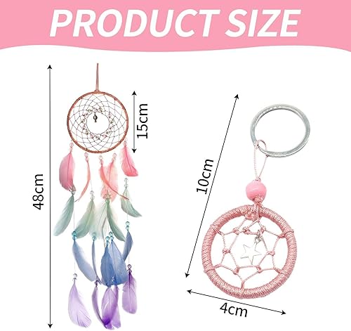 Attrape-Rêves 1 Pièce, Porte-Clés 1 Pièce, Pendentif De Chambre, Cadeau Attrape-Rêves, Attrape-Rêves Mural Pour Filles - Nail Gallerys