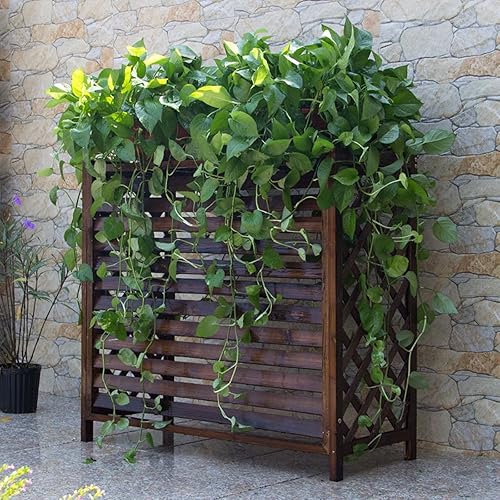 HRXQ Support De Climatiseur, Support De Fleur en Bois, Couverture De Climatiseur en Bois Extérieures, Cadre Extérieur De Climatiseur en Bois Massif (Size : 115×54×95cm) - Nail Gallerys