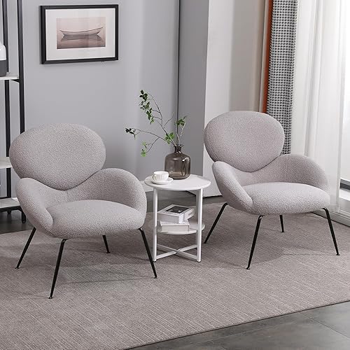 LULUWA Teddy Chaise de dressing avec pieds en métal en velours, tissu rembourré doux, accoudoir caractéristique, chaise de loisirs, moderne, adaptée au salon et à la chambre à coucher, chaise de - Nail Gallerys