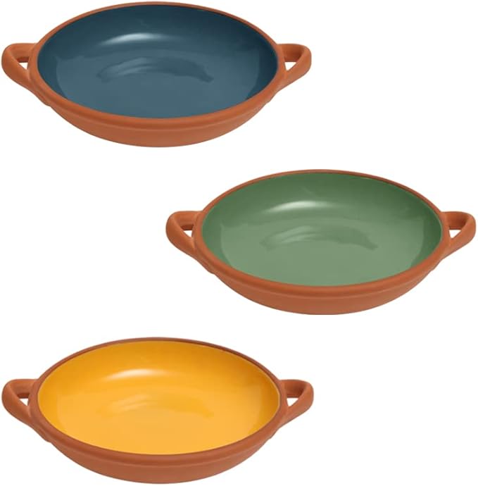 Dexam Sintra 16050208 Grand plat à tapas en terre cuite émaillée Vert - Nail Gallerys