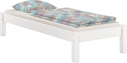 Erst-Holz Cadre de lit futon pin lasuré Blanc 90x200, Design Moderne sans tête de lit sans sommier 60.35-09WoR - Nail Gallerys