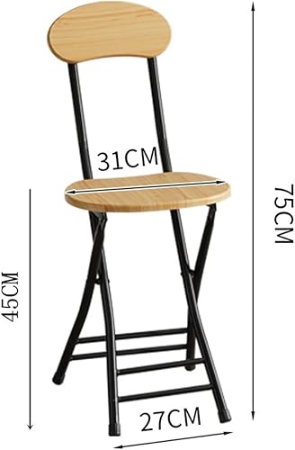 FREAZE 45cm Chaise Haute De Pliable Siège Cuisine Portable, Tabouret De Bistrot De Pliant, Chaises De Salle À Manger De Simple, Chaise Bistrot avec Dossier/Repose-Pied (Color : P) - Nail Gallerys