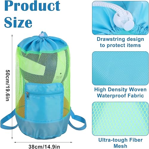 1 sac pour jouets de sable pour enfants, sac en filet, portable, sac en filet pliable, pour les jouets de sable, pour la natation, les jeux sur la plage et les vacances en famille - Nail Gallerys