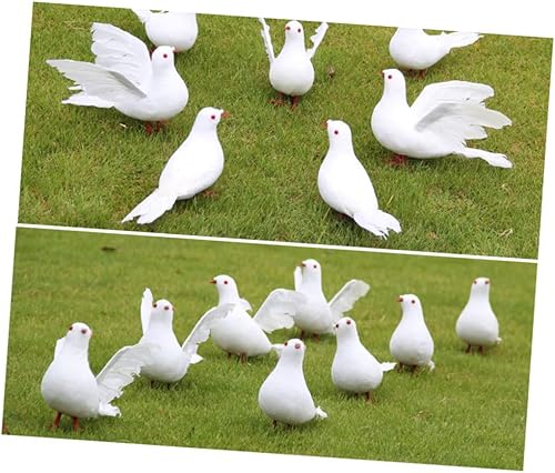 Garneck Pigeon De Paix pour Mariage 2 Pièces Décoration D'Oiseau Caractéristique Artificielle Oiseau - Nail Gallerys