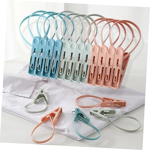 iplusmile 12pièces Pinces À Linge Anti-Vent avec Corde pour Séchage Clips Multifonctions pour Serviettes Vêtements Et Couvertures - Nail Gallerys