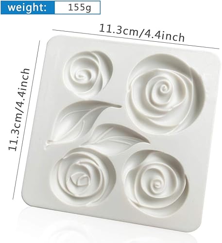 Rolin Roly Moule en Silicone Pour Gâteau Fondant en Forme de Rose Et de Feuille 3D en Forme de Mini Feuille DIY Gâteau de Mariage DÉCoration Outils - Nail Gallerys