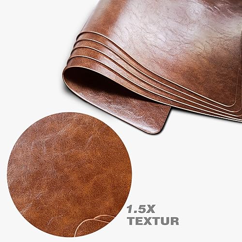 Lot de 6 Sets de Table lavables en Cuir Marron - Antidérapants - Imperméables à la Chaleur - Aspect Cuir - 43 x 30 cm - pour la Maison, la Cuisine, Le Restaurant et l'hôtel - Nail Gallerys