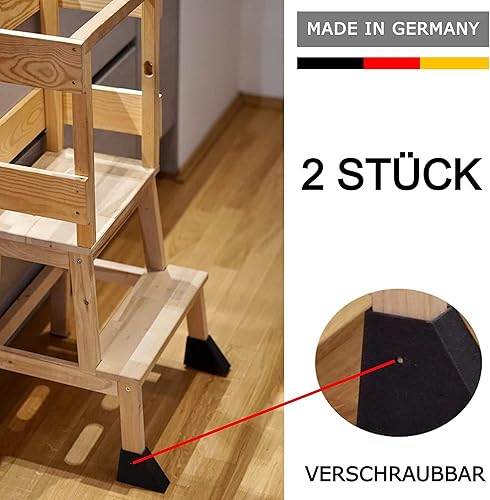 ULROAD Lot de 2 protections anti-basculement pour tour d'apprentissage IKEA ODDVAR BEKVÄM I Fabriqué en Allemagne I Accessoires pour pieds - Nail Gallerys