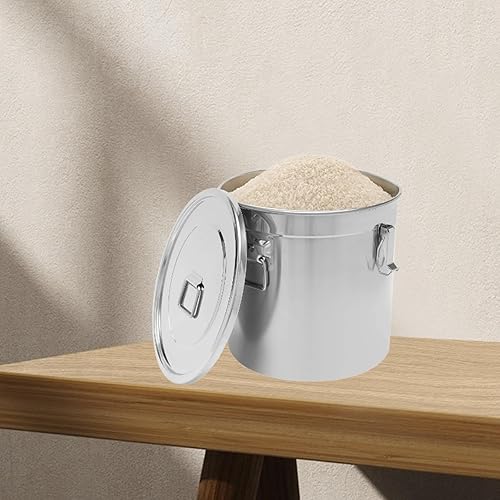 YWJLQH Grand Récipient de Stockage pour Le Riz et Les Céréales en Acier Inoxydable, 6l - Nail Gallerys