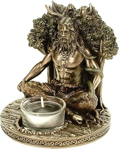 Photophore Cernunnos - Sculpture du dieu celtique de la nature - Nail Gallerys