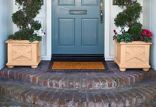 Paillasson d'entrée 45 x 120 cm COCORUBBER fait de fibres de Coco naturel avec bordure en caoutchouc. Dessin classiqueXL. - Nail Gallerys