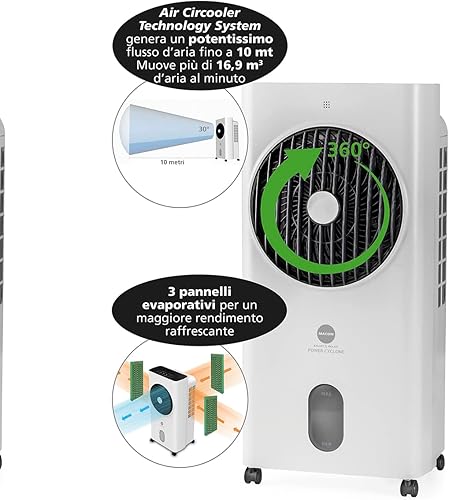 MACOM Enjoy & Relax 987 Power Cyclone Refroidisseur d'air évaporatif - Nail Gallerys