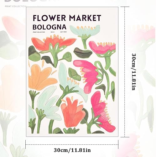 Vesaneae Lot de 6 Affiches Decoration Murale, Poster Art Mural Abstrait Floral Botanique, Tableaux, Posters et Arts Décoratifs, Sans Cadres, pour Salon, Chambre à Coucher, Salle à Manger, 30 x 21cm - Nail Gallerys