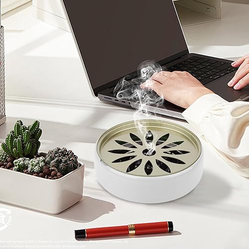 Porte Encens,Brûleur D'Encens Rétro Portable | Plateau Résistant À La Chaleur avec Séparation pour Maison Jardin Terrasse Camping Intérieur Extérieur - Nail Gallerys