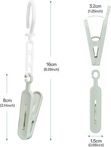 Foyer Nuage Lot de 36 pinces à linge en plastique avec 12 crochets, pinces à linge coupe-vent pour corde à linge, clips d'étanchéité de sac - Nail Gallerys