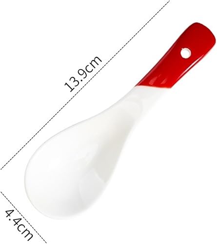 Cuillère à manger Cuillères à soupe asiatiques en céramique, ensemble de 4 cuillères à soupe Ramen, cuillères à soupe chinoises en porcelaine for nouilles Ramen, sauce au riz Udon Pho Scoop - Nail Gallerys