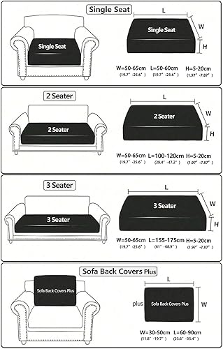 Housse De Coussin Exterieur Impermeable pour Salon De Jardin, Couleur Unie Housses de Coussin de Siège, Amovibles pour Intérieur et Extérieur, Terrasse Meubles (Noir,Backrest Cover) - Nail Gallerys