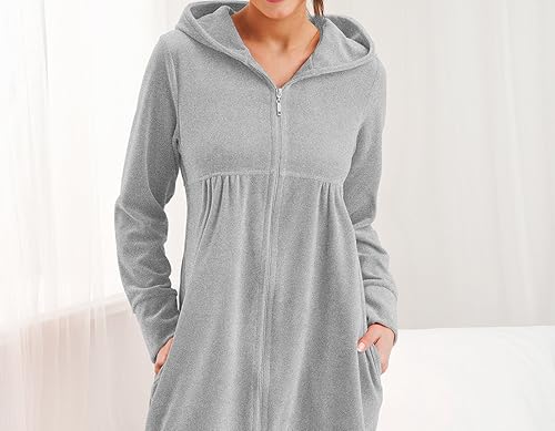 DOROTA Souple Peignoir Femme Tendance avec Poches et Ceinture, fabriqué dans l'UE - Nail Gallerys