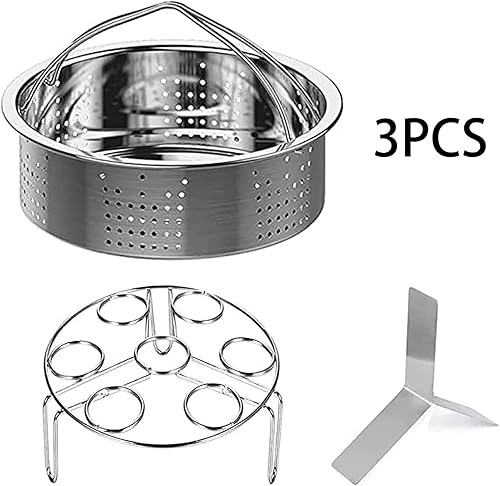 3 Pièces Ensemble Rack Vapeur, Ensemble Supports Vapeur, Accessoires Autocuiseur, Support Vapeur Diviseur, Inoxydable Vapeur Acier, Support Egg Steamer, pour Cuisine Catering Accessoires - Nail Gallerys