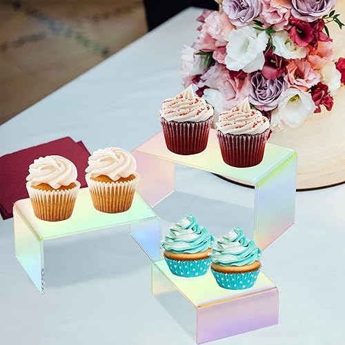 Rehausseur d'affichage arc-en-ciel | 3 ou 6 pcs rehausseur d'affichage, 3 ou 6 pieces d'affichage acrylique transparent vitrine pour fête d'anniversaire décorations de mariage Nanii - Nail Gallerys