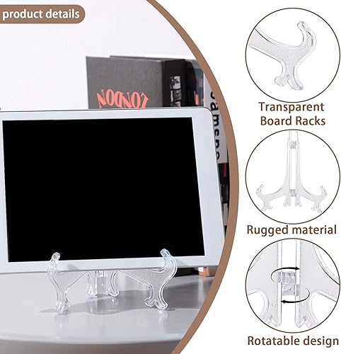 CHAOTEMAI 10 Pièces chevalet chevalet de table support assiette decorative plastique Transparent chevalets ou Plaque de Support pour Photos ou Autres Articles sur Les Mariages décoration - Nail Gallerys