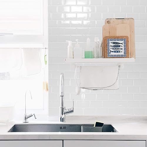 Art3d Lot de 10 feuilles de carreaux de dosseret autocollants texturés pour cuisine, salle de bains, buanderie, adhérence améliorée et design plus épais, 30,5 x 30,5 cm, blanc - Nail Gallerys