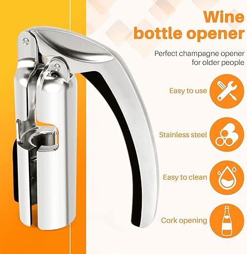 Smallterm Décapsuleur de champagne, tire-bouchon de vin mousseux pour vin mousseux, tire-bouchon de vin - Nail Gallerys