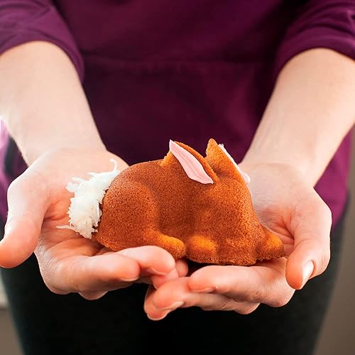 Nordic Ware Moule à gâteau en forme de lapin de Pâques, en aluminium, marron, 7,6 x 30,5 x 30,5 cm - Nail Gallerys