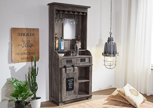 Bar Industriel - Fer et Bois Massif de manguier laqué - Railway #141 - Nail Gallerys