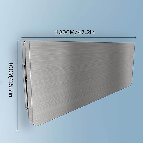 Table murale rabattable table murale pliante fixée au mur table de cuisine murale,Fabriqué en acier inoxydable 304, support pliant en acier inoxydable épaissi,peut supporter jusqu'à 150 kg de poids,(S - Nail Gallerys