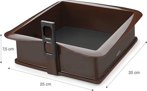 LACOR 66777 Moule carrée Silicone Marron 25 cm - Nail Gallerys