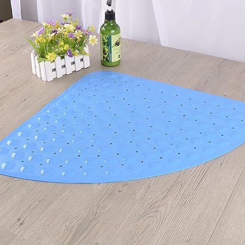 Tapis de douche d'angle antidérapant avec trous de drainage, anti-moisissure, tapis de bain pour douche ou baignoire, 70 cm x 70 cm - Nail Gallerys