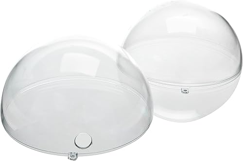 Rayher boule en plastique perforée en un lot de 1 boule transparente de 16 cm pour les décos de noà«l, de mariage & Cie. boule de noel avec un trou de 15 mm pour chaines LED cristal transparent, Blanc, 1.72 x 1.6 x 1.6 cm - Nail Gallerys