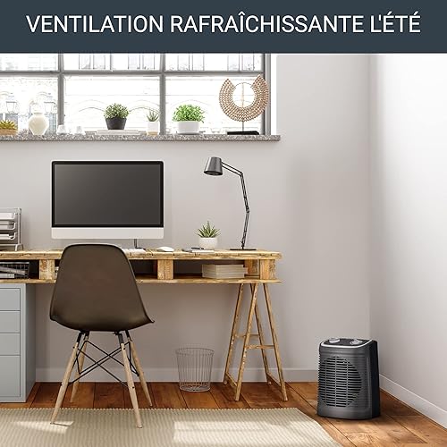 Rowenta Chauffage soufflant, Usage salle de bain, 2 réglages, Silencieux, Compact, Mode éco, Transport et rangement faciles, Grande diffusion de la chaleur, Instant Comfort Aqua SO6510F2 - Nail Gallerys