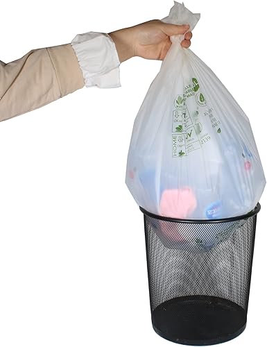 Lot De 25 Sacs Poubelles Biodégradables - 30 L - Blanc - Nail Gallerys