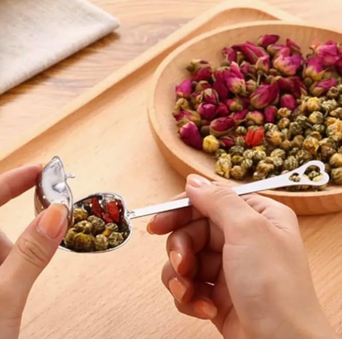 THÉ DES VOLCANS - Boule à thé en coeur - Infuseur en forme de coeur, Infuseur à thé en vrac en acier inoxydable - Nail Gallerys