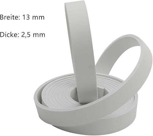 lalatia Sangle en cuir synthétique double face (blanc, 1,3 x 200 cm) - Nail Gallerys