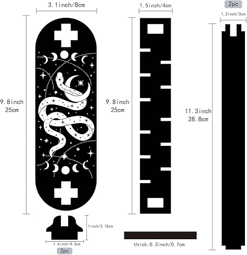 CREATCABIN Petite Présentoir en Cristal Serpent Phase de Lune Support en Cristal en Bois Support Divination Pendule Support de Rangement Chaîne Sorcière Magique pour Cristaux Suspendus Collier en - Nail Gallerys