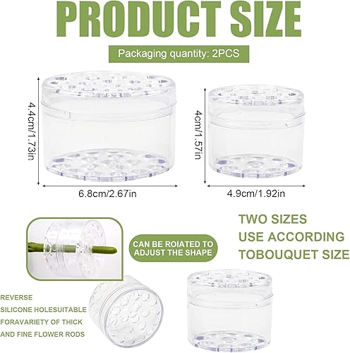 Wekuw Support de Tige en Spirale, 2 Pièces Porte-Tiges Ikebana en Spirale Support de Tige Ikebana Support De Tige en Spirale pour Vases, Outil D'arrangeur Floral pour la Décoration (Petit + Grand) - Nail Gallerys