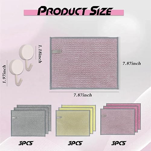 KUBDPQOR Torchon Multifonctionnel en Fil Métallique Anti-Rayures – Le Chiffon Idéal pour Un Nettoyage Efficace et sans Effort - Nail Gallerys