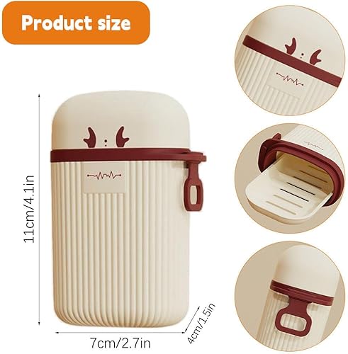 SacJkt Boite Savon Voyage, Boîte à Savon, 2 pièces Porte-Savon avec Couvercle, étanche et Portable, Récipient à Savon Double Couche pour Salle de Bain, Salle de Sport, Voyage, Camp (11.5x7x4cm) - Nail Gallerys
